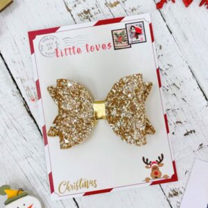 Χειροποίητη παιδική κορδέλα μαλλιών Glitter Red Bow