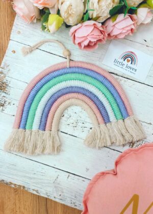 Διακοσμητικό Τοίχου boho style Ουράνιο Τόξο Μακραμέ